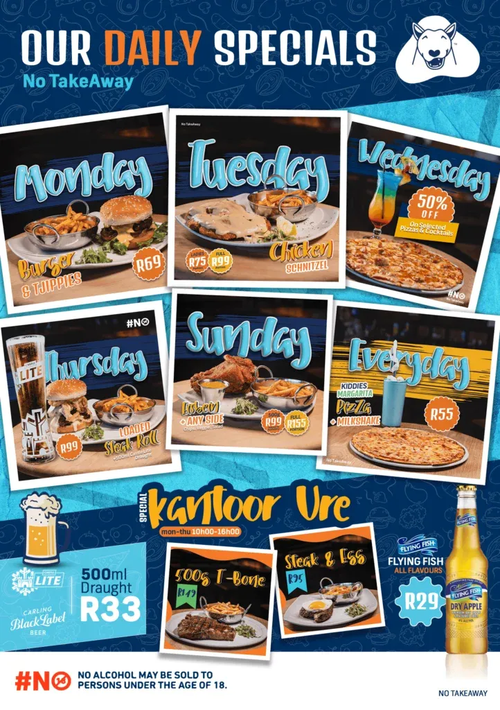 Hennie’s George Menu specials